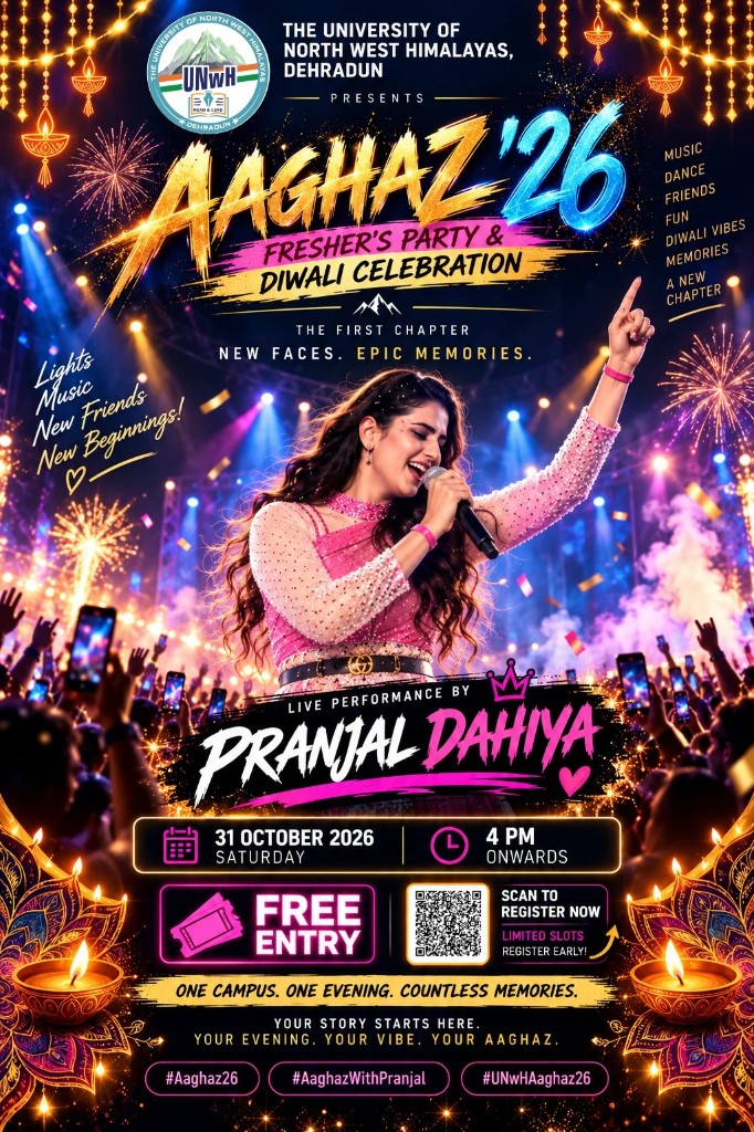Aaghaz 26 Fresher's Party and Diwali Celebration, 31 October 2026